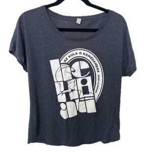 Kamehameha Schools Hawaii He Hi Au I AM Hawaii Silkscreen Loose Fit T-shirt M